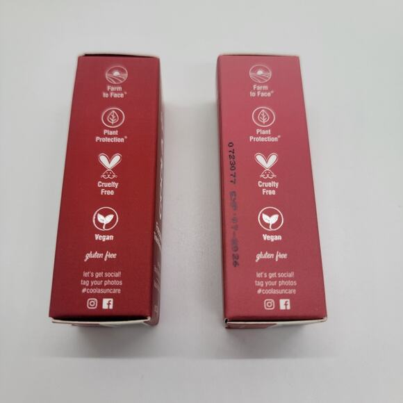 Two COOLA Mineral Liplux SPF 30 Firecracker & Summer Crush Tinted Lip Balm Vegan - Picture 5 of 10